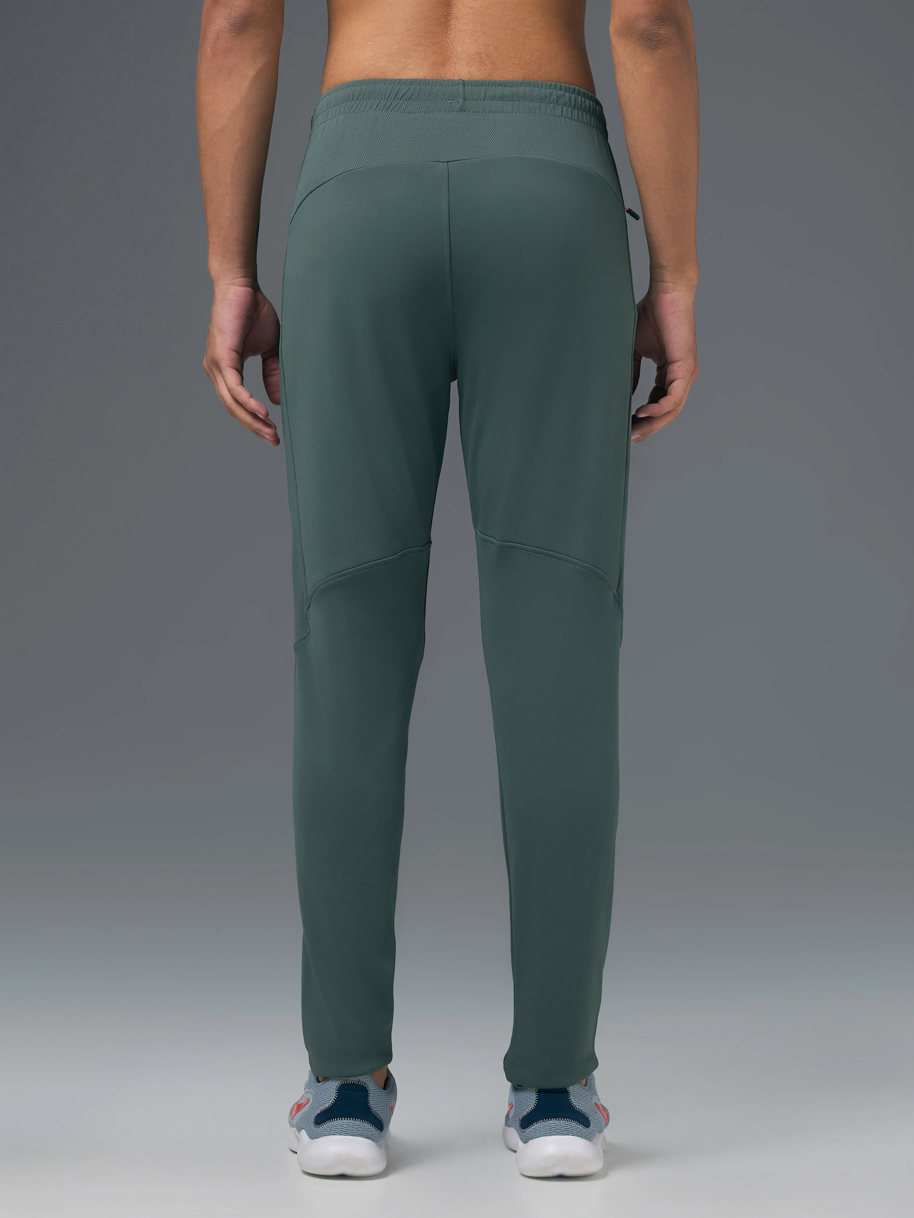 Men Solid Slim Fit Trackpants with TECHNO DRY - Image 3