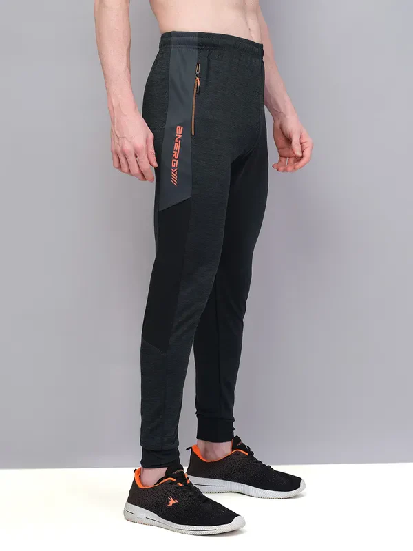 Men Melange Slim Fit Trackpants with TECHNO GUARD - Image 4