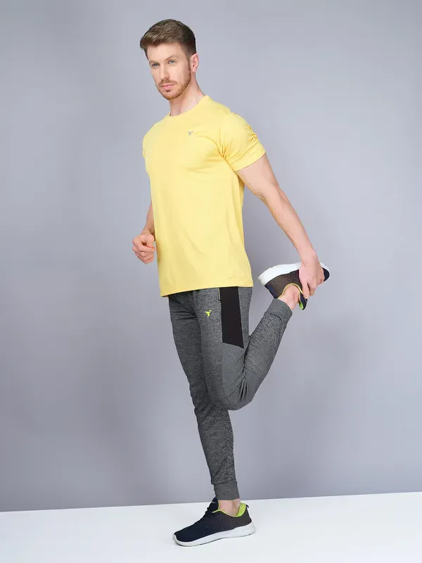 Men Melange Slim Fit Trackpants with TECHNO GUARD - Image 5