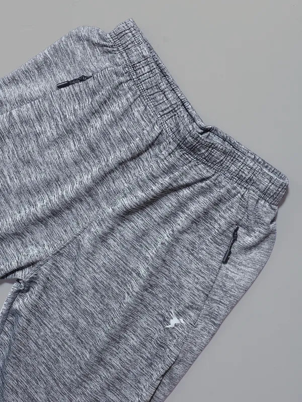 Men Melange Slim Fit Trackpants with TECHNO GUARD - Image 8