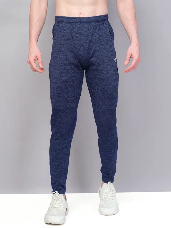 Men Melange Slim Fit Trackpants with TECHNO GUARD - Image 2