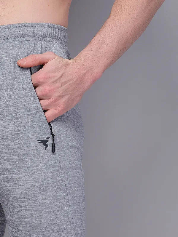 Men Melange Slim Fit Trackpants with TECHNO GUARD - Image 5