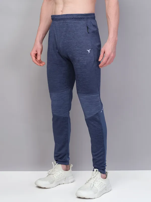 Men Melange Slim Fit Trackpants with TECHNO GUARD