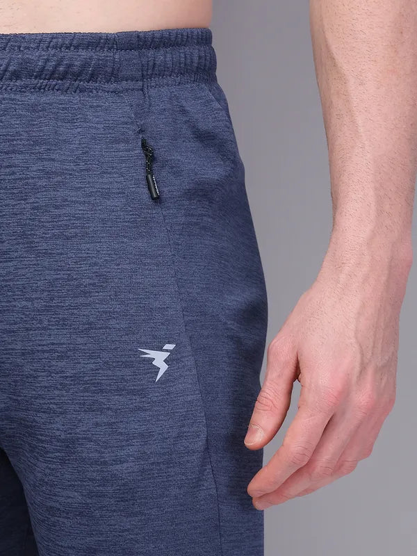 Men Melange Slim Fit Trackpants with TECHNO GUARD - Image 5