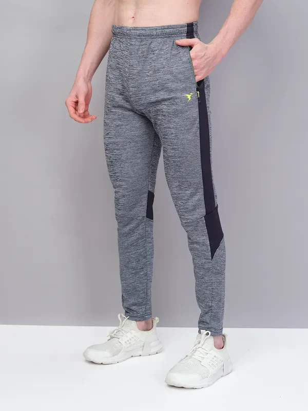 Men Melange Slim Fit Trackpants with TECHNO GUARD - Image 4