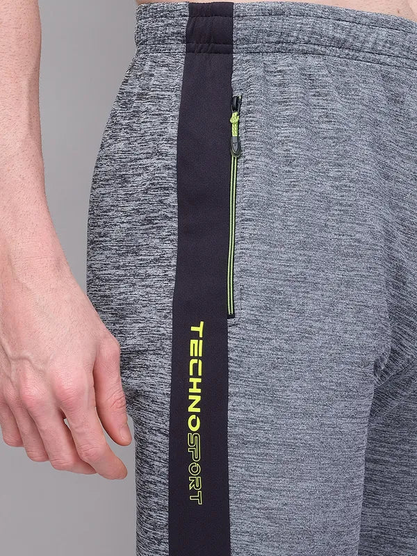 Men Melange Slim Fit Trackpants with TECHNO GUARD - Image 7