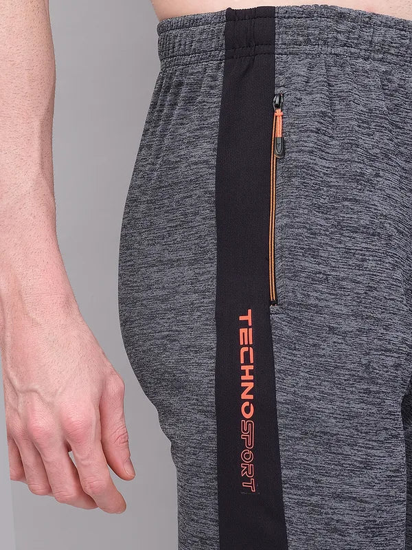 Men Melange Slim Fit Trackpants with TECHNO GUARD - Image 7