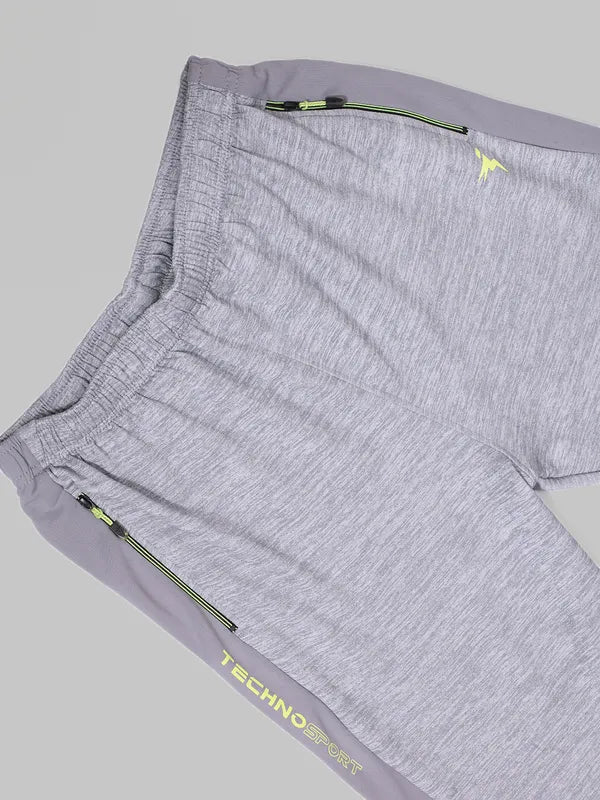 Men Melange Slim Fit Trackpants with TECHNO GUARD - Image 8