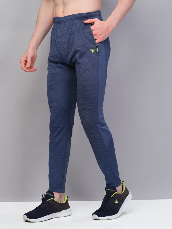 Men Melange Slim Fit Trackpants with TECHNO GUARD - Image 4