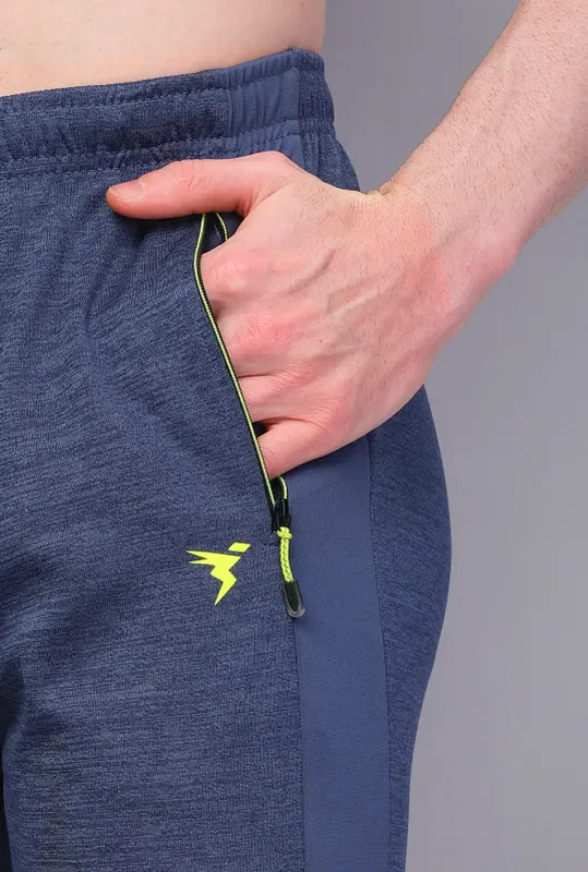 Men Melange Slim Fit Trackpants with TECHNO GUARD - Image 5