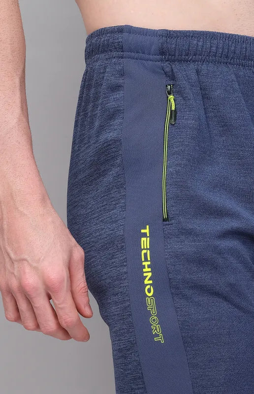 Men Melange Slim Fit Trackpants with TECHNO GUARD - Image 6