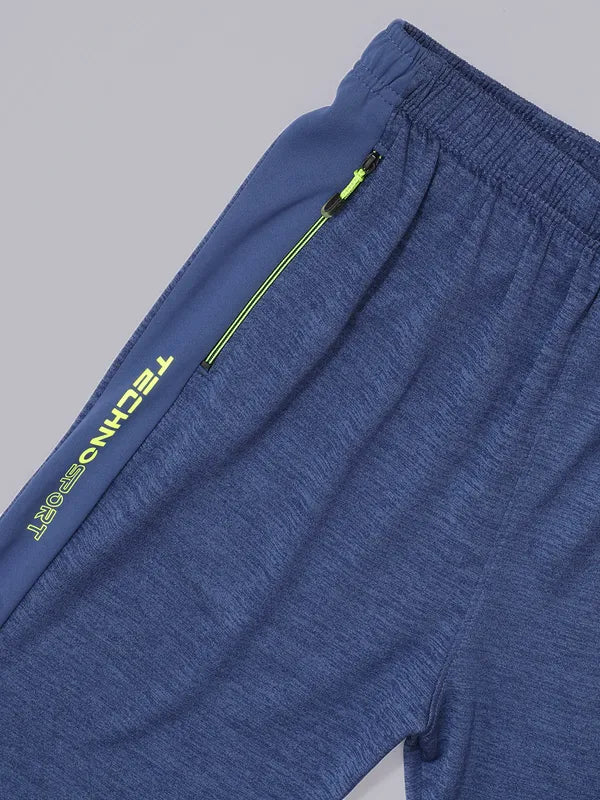 Men Melange Slim Fit Trackpants with TECHNO GUARD - Image 7