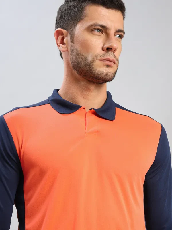 Men Colorblock Slim Fit Polo T-shirt with TECHNO COOL+ - Image 5
