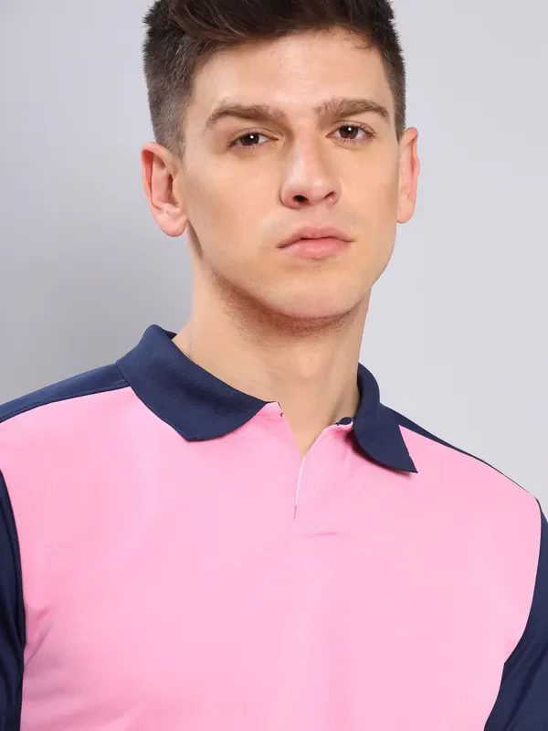 Men Colorblock Slim Fit Polo T-shirt with TECHNO COOL+ - Image 5