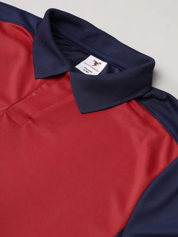 Men Colorblock Slim Fit Polo T-shirt with TECHNO COOL+ - Image 6