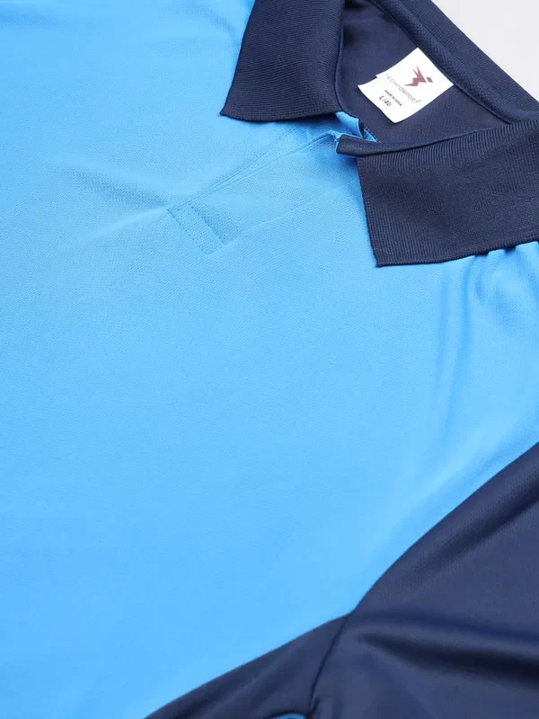 Men Colorblock Slim Fit Polo T-shirt with TECHNO COOL+ - Image 6