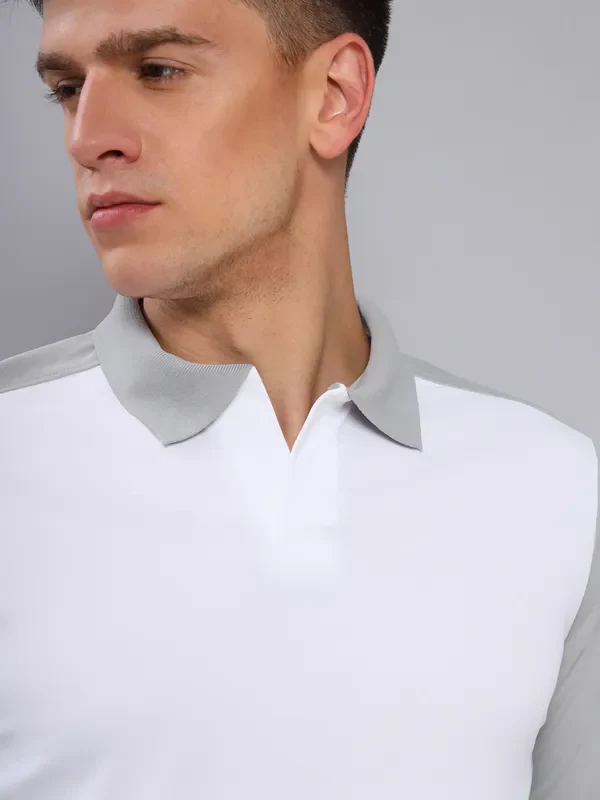 Men Colorblock Slim Fit Polo T-shirt with TECHNO COOL+ - Image 5