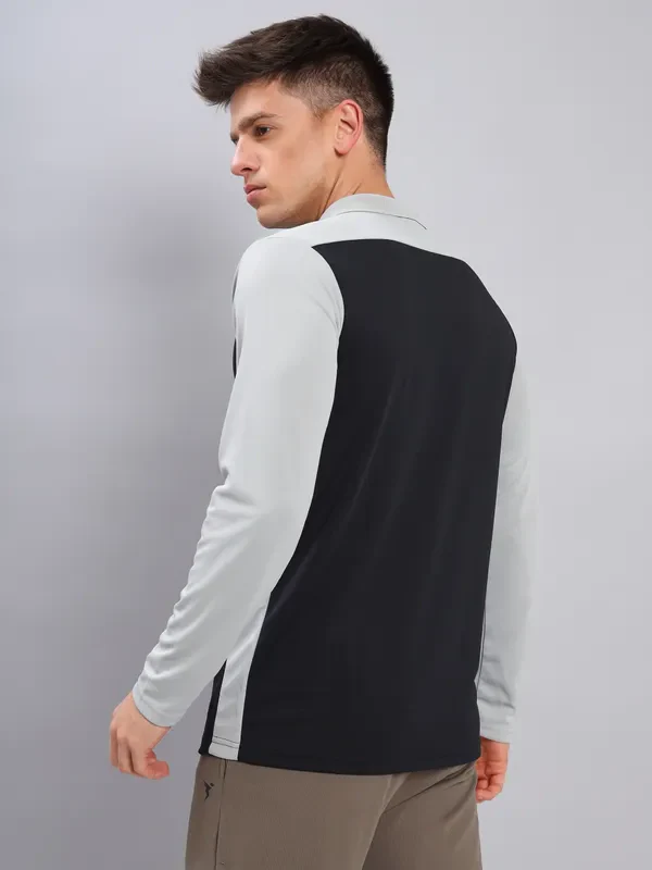 Men Colorblock Slim Fit Polo T-shirt with TECHNO COOL+ - Image 4