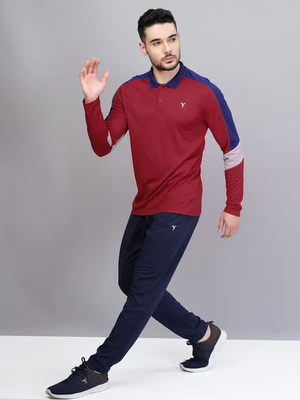 Men Colorblock Slim Fit Polo T-shirt with TECHNO COOL+ - Image 2