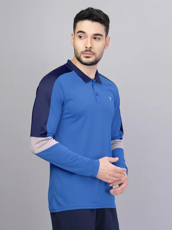 Men Colorblock Slim Fit Polo T-shirt with TECHNO COOL+ - Image 6