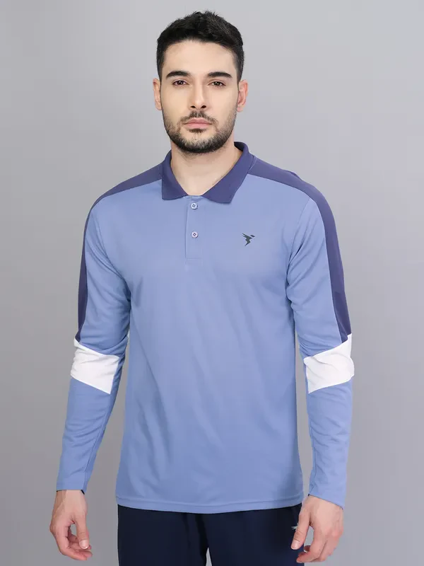 Men Colorblock Slim Fit Polo T-shirt with TECHNO COOL+ - Image 2