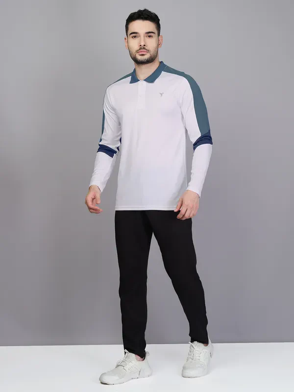 Men Colorblock Slim Fit Polo T-shirt with TECHNO COOL+ - Image 2