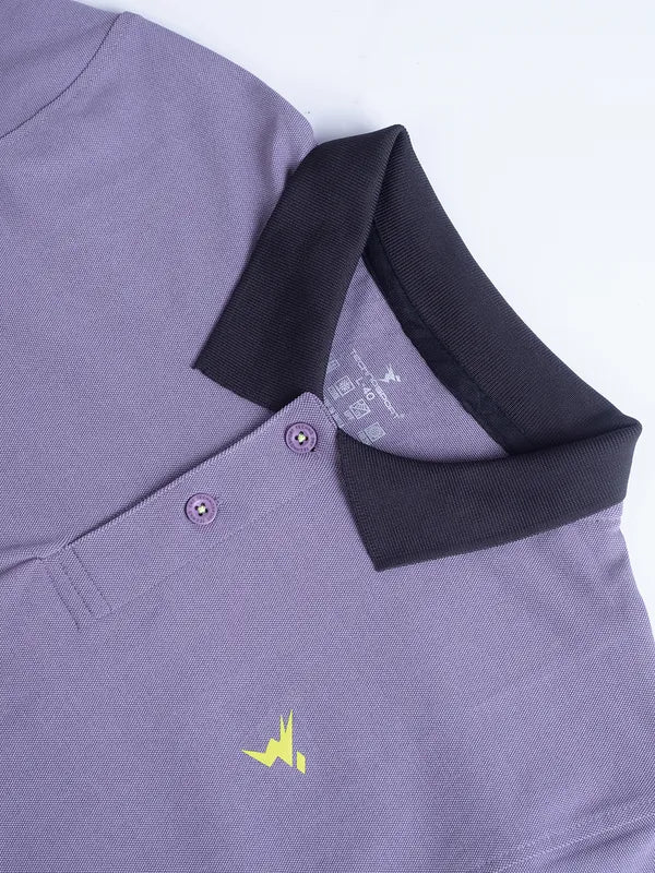 Men Solid Slim Fit Polo T-shirt with ELASTO PLUS - Image 6