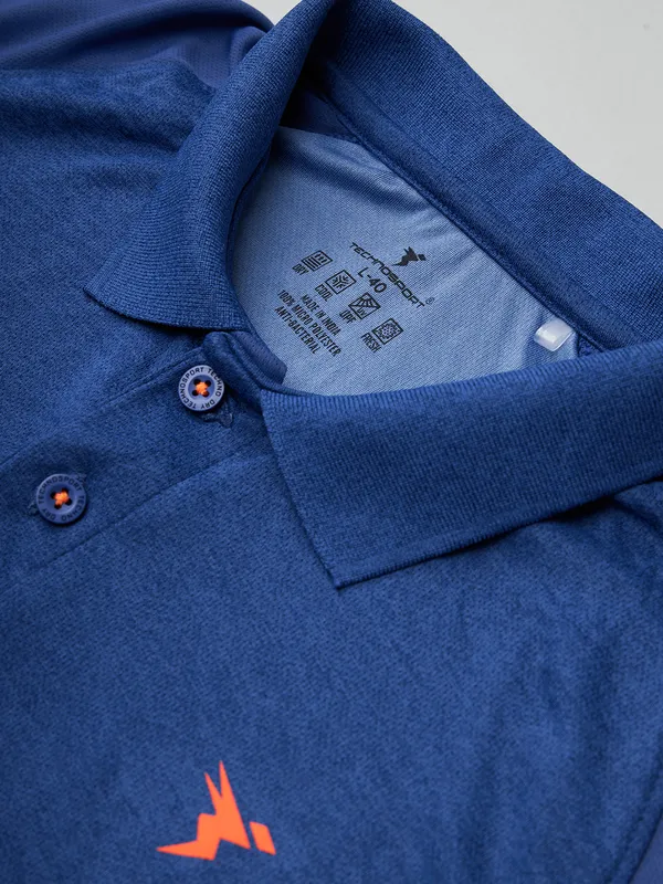 Men Melange Slim Fit Polo T-shirt with DOUBLE COOL - Image 6