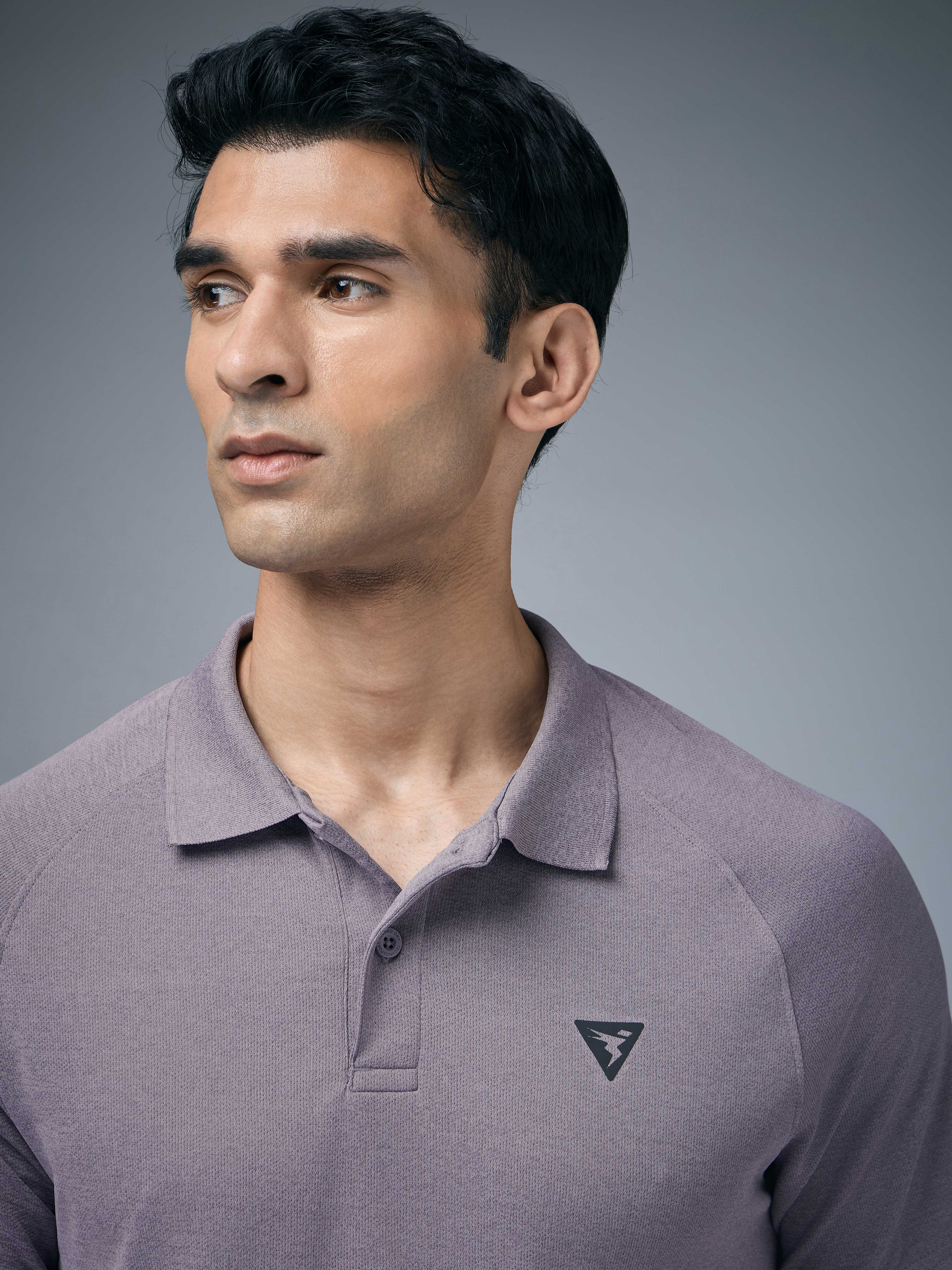 Men Melange Slim Fit Polo T-shirt with DOUBLE COOL - Image 6