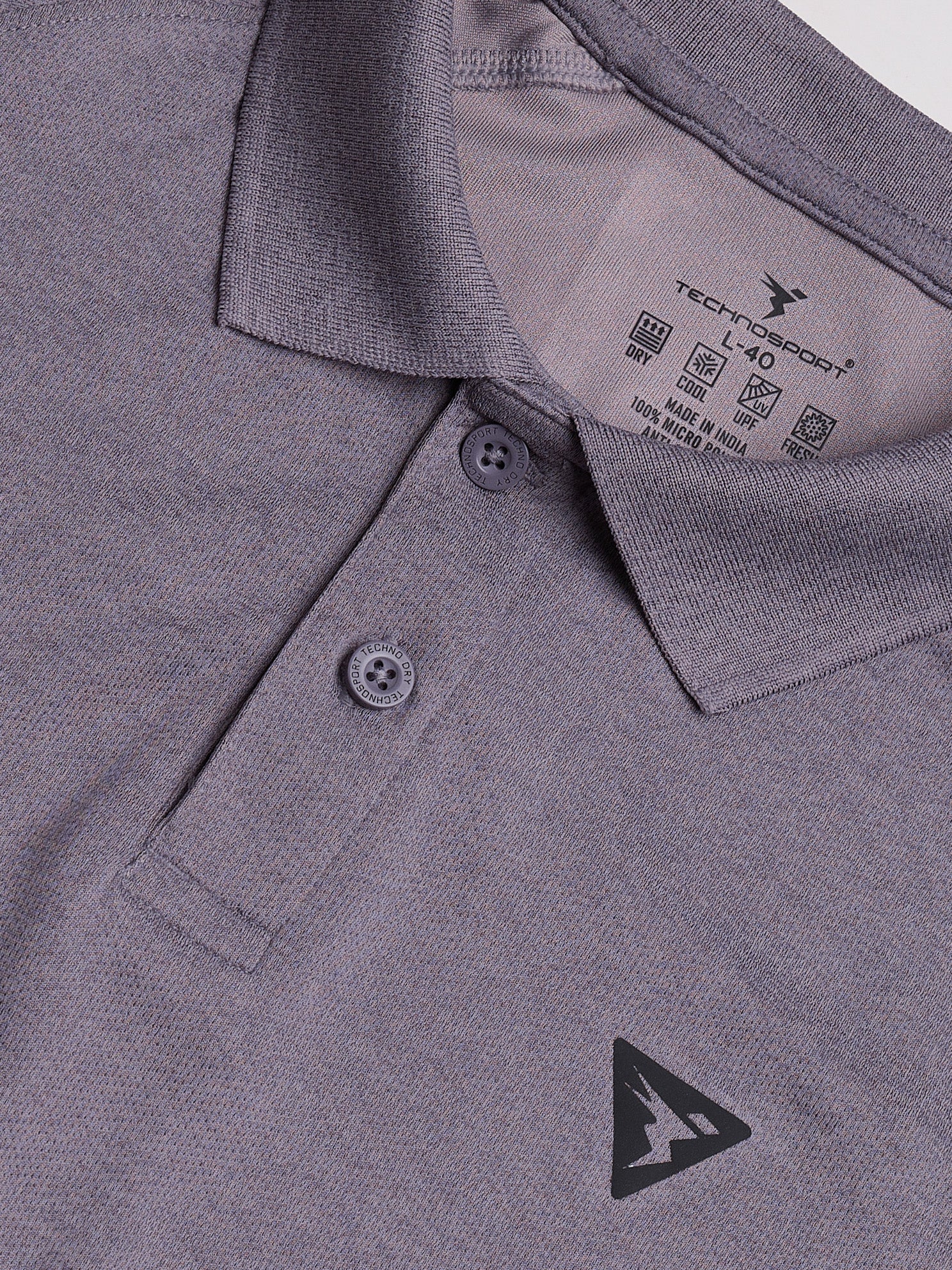 Men Melange Slim Fit Polo T-shirt with DOUBLE COOL - Image 8