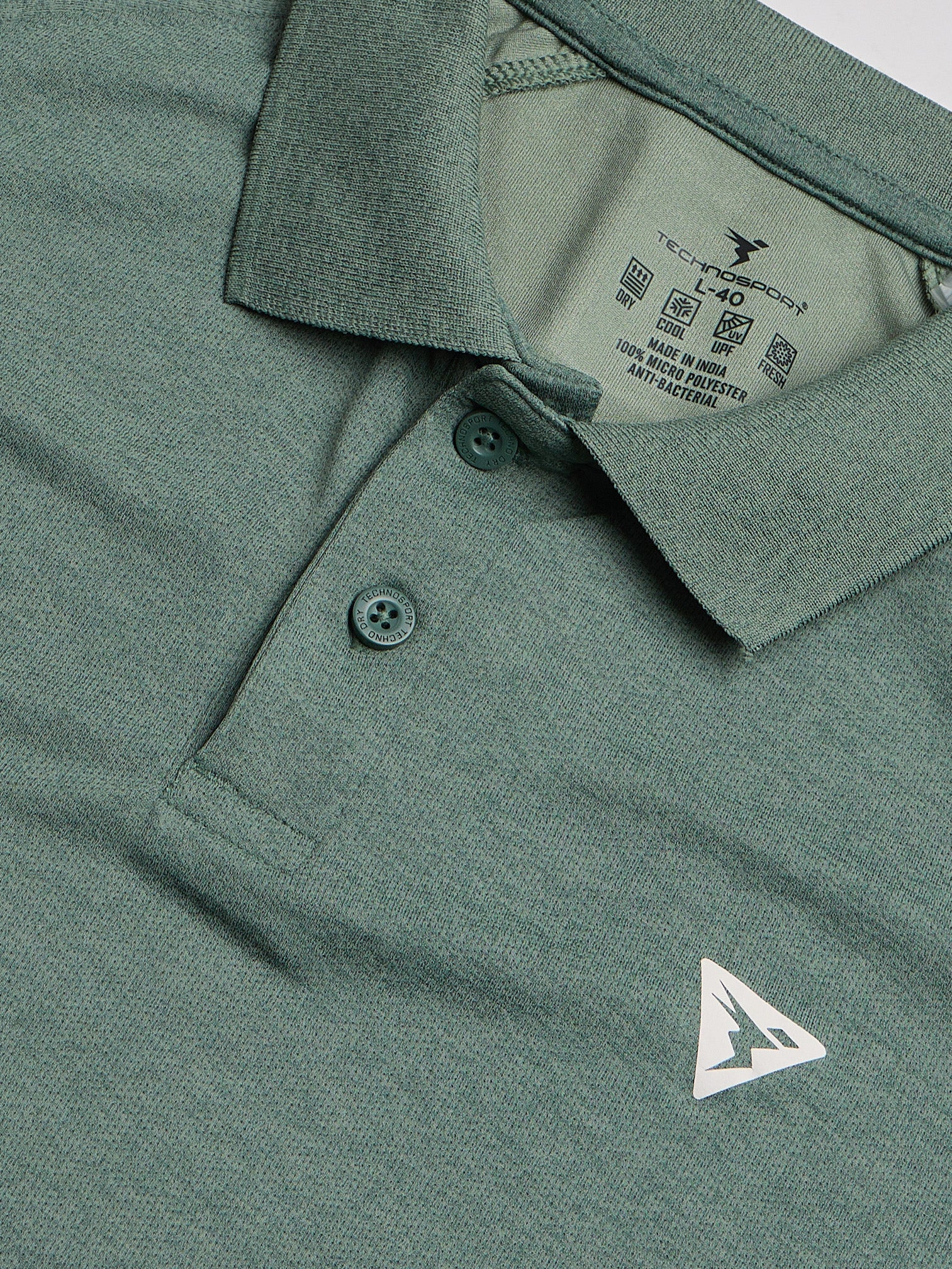 Men Melange Slim Fit Polo T-shirt with DOUBLE COOL - Image 7