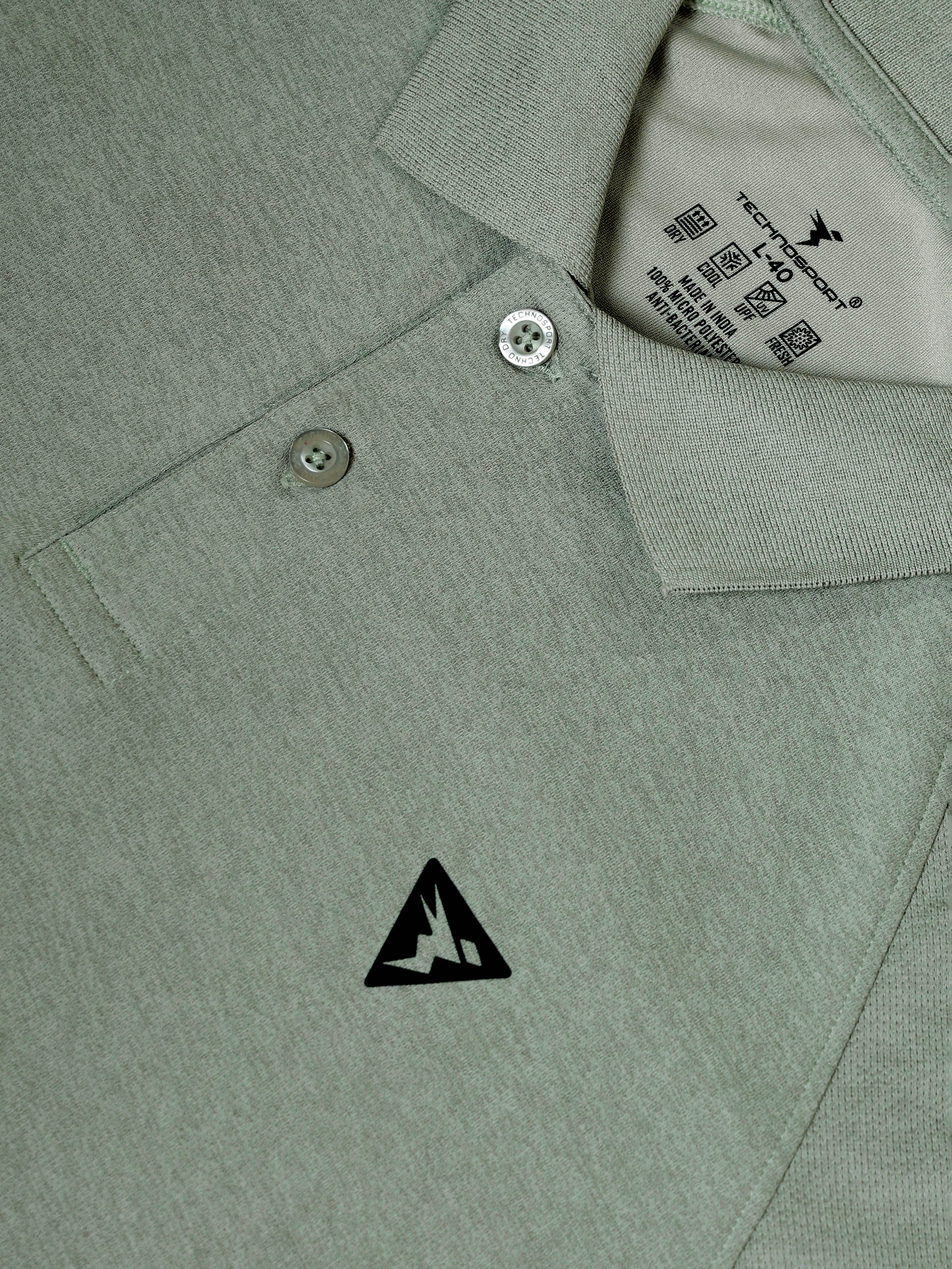 Men Melange Slim Fit Polo T-shirt with DOUBLE COOL - Image 7