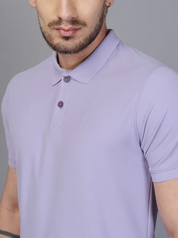 Men Solid Slim Fit Polo T-shirt with MATPIQ - Image 6