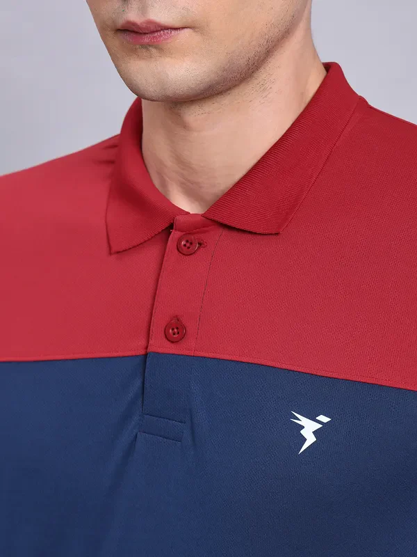 Men Colorblock Slim Fit Polo T-shirt with TECHNO COOL+ - Image 6