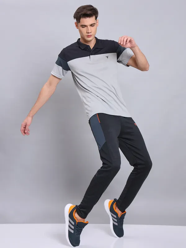 Men Colorblock Slim Fit Polo T-shirt with TECHNO COOL+ - Image 5