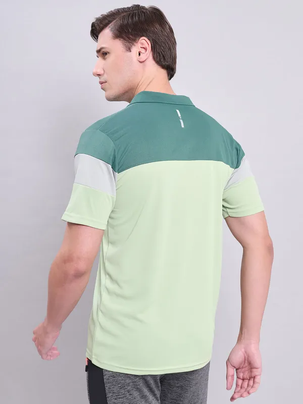 Men Colorblock Slim Fit Polo T-shirt with TECHNO COOL+ - Image 3