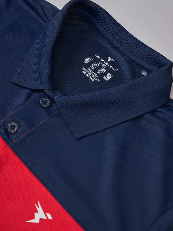 Men Colorblock Slim Fit Polo T-shirt with TECHNO COOL+ - Image 7