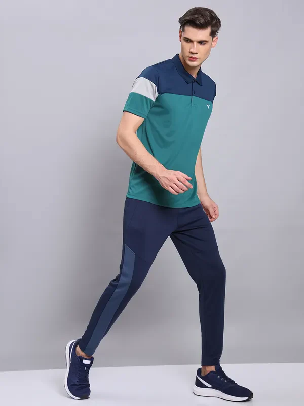 Men Colorblock Slim Fit Polo T-shirt with TECHNO COOL+ - Image 5