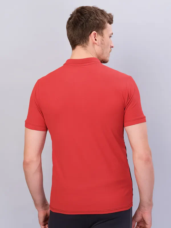 Men Colorblock Slim Fit Polo T-shirt with MATPIQ - Image 3