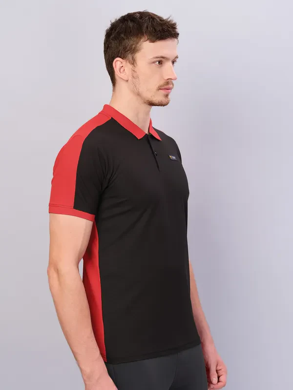 Men Colorblock Slim Fit Polo T-shirt with MATPIQ - Image 4