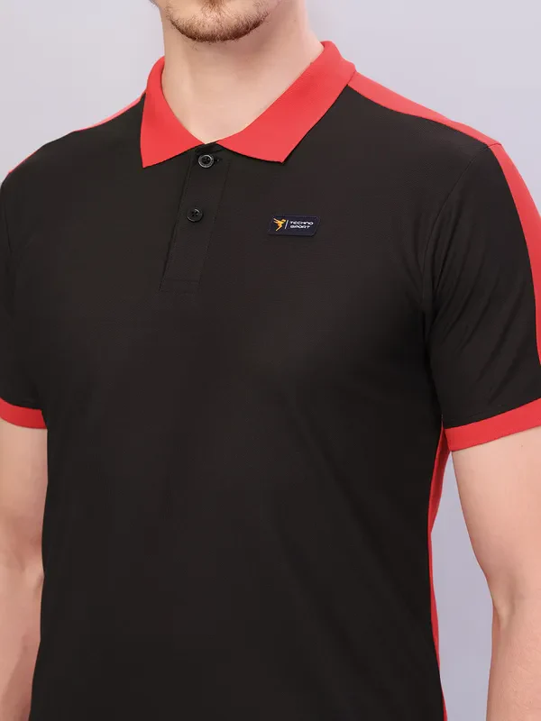 Men Colorblock Slim Fit Polo T-shirt with MATPIQ - Image 5