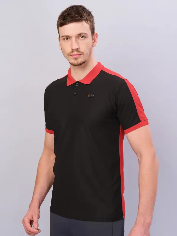 Men Colorblock Slim Fit Polo T-shirt with MATPIQ - Image 6