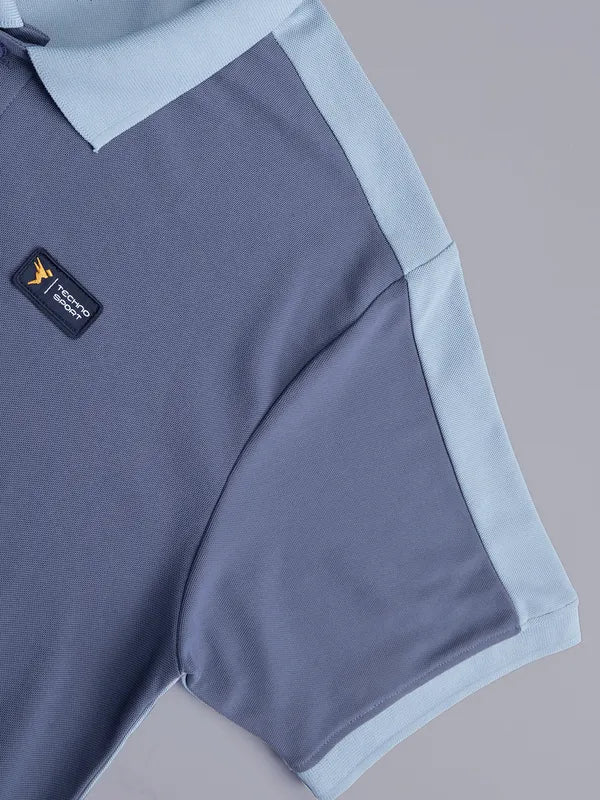 Men Colorblock Slim Fit Polo T-shirt with MATPIQ - Image 8