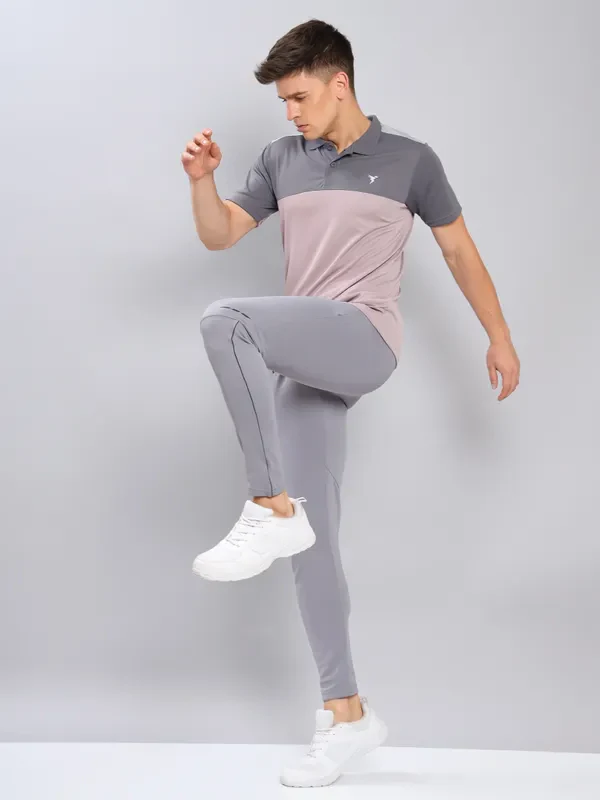 Men Colorblock Slim Fit Polo T-shirt with TECHNO COOL+ - Image 4