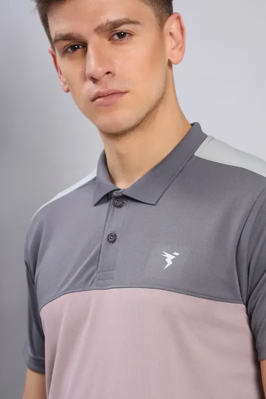 Men Colorblock Slim Fit Polo T-shirt with TECHNO COOL+ - Image 5