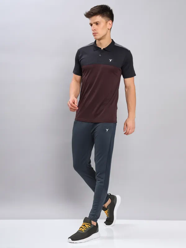 Men Colorblock Slim Fit Polo T-shirt with TECHNO COOL+ - Image 4