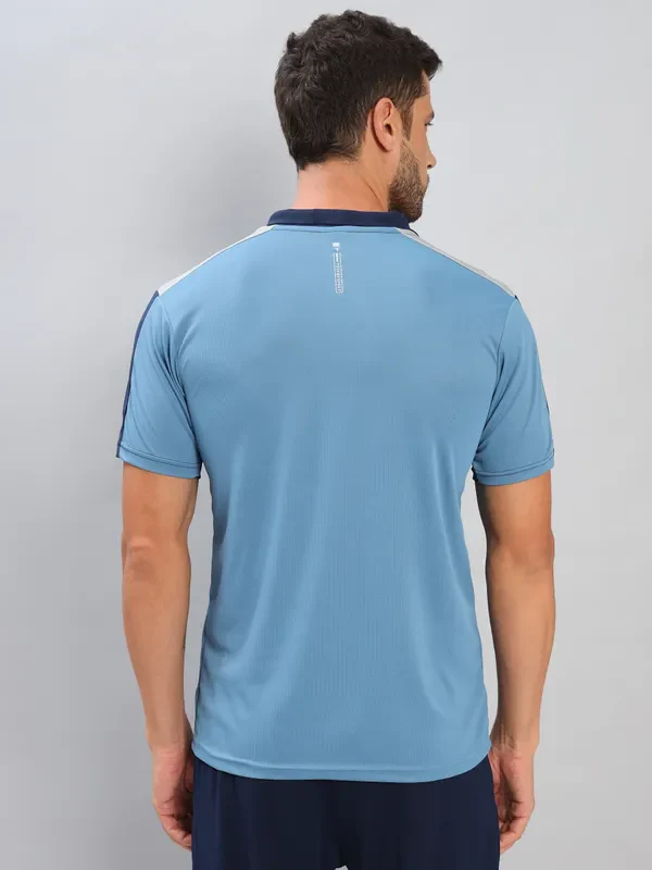 Men Colorblock Slim Fit Polo T-shirt with TECHNO COOL+ - Image 2
