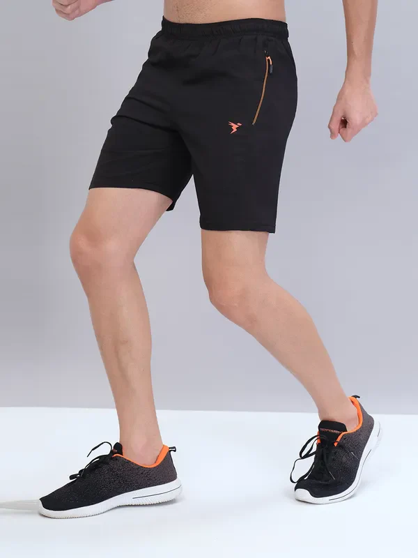 Men Solid Slim Fit Shorts with TECHNOLITE - Image 5