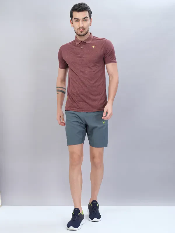 Men Solid Slim Fit Shorts with TECHNOLITE - Image 3