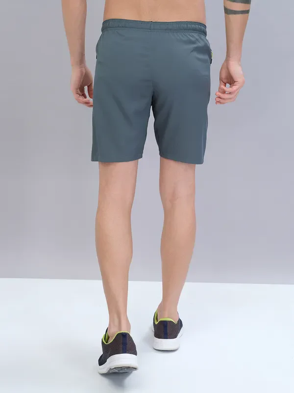 Men Solid Slim Fit Shorts with TECHNOLITE - Image 5